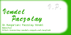 vendel paczolay business card